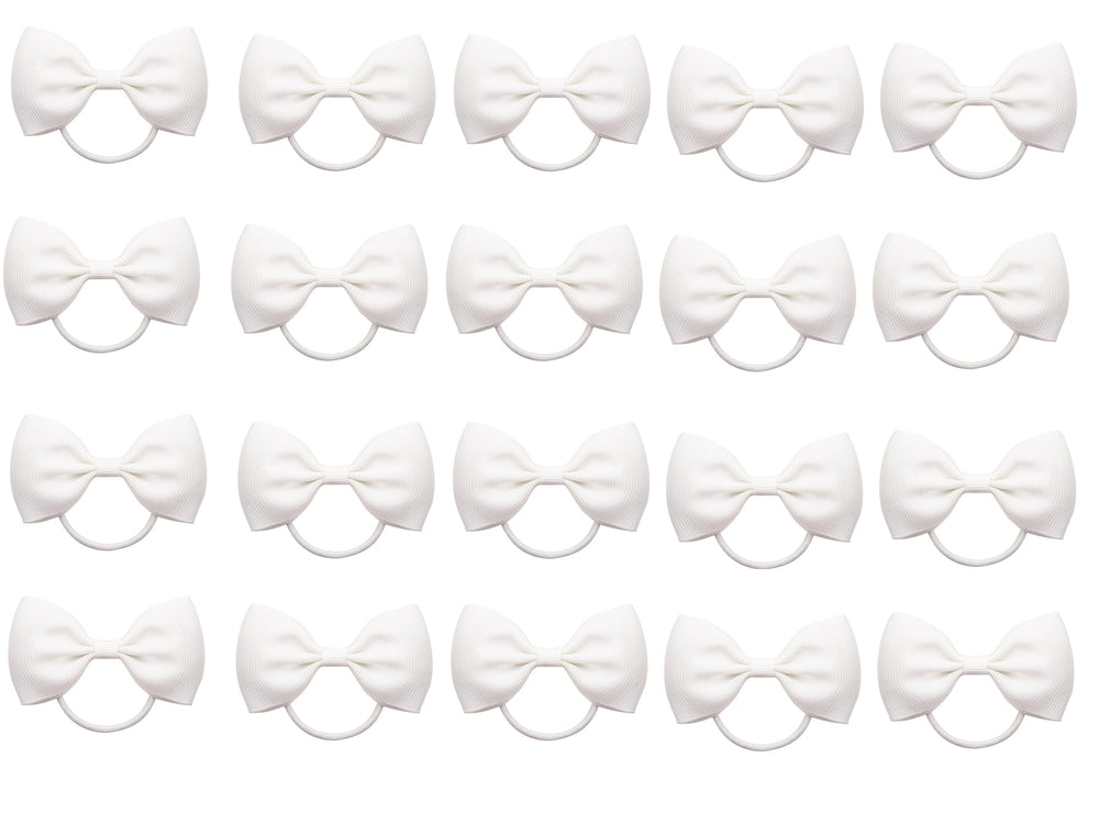 ZOONAI 20pcs baby girl hair bows closeup showcasing cute bowknot design for daily wear