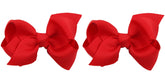 ZOONAI 3-inch red baby bow clip enhances newborn and toddler hairstyles