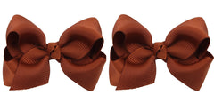 ZOONAI 3-inch baby girl bow brown clip for stylish photos and daily wear.