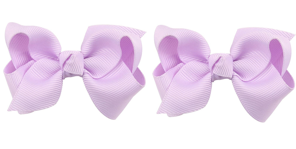ZOONAI 3-inch baby bow clip in light purple, ideal for photos.