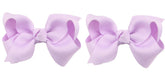 ZOONAI 3-inch baby bow clip in light purple, ideal for photos.