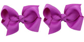 ZOONAI 3-inch purple baby girl bows clip for photo-ready outfits