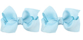 ZOONAI baby bow light blue clip for newborns, photo-ready charm