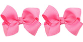 ZOONAI 3-inch baby hair bow clip in deep pink for adorable photos