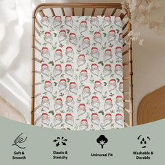 ZoUbqchY cherry fir leaves pattern crib sheet adds seasonal charm to any nursery.