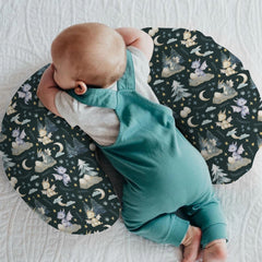 ZoUbqchY dragon-moon-stars print cover protects pillow while adding whimsical nursery charm.