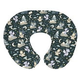 ZoUbqchY Fairytale Dragons nursing pillow cover with dragon moon stars print for cozy feeding sessions.