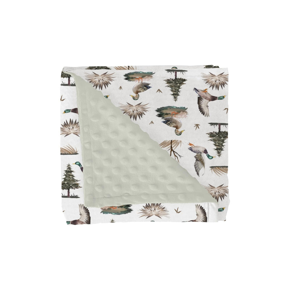 ZoUbqchY retro duck hunting blanket front view delivers cozy warmth for newborns