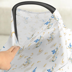 ZoUbqchY stretchy 5-in-1 cover doubles as canopy and nursing shield.