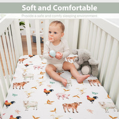 Zooubqchy lamb crib sheet delivers soft, breathable surface for peaceful nights