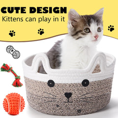 Zopeal cotton rope basket in gradient khaki, lightweight storage