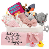 Zopeal deluxe baby gift basket package for thoughtful newborn gifting.