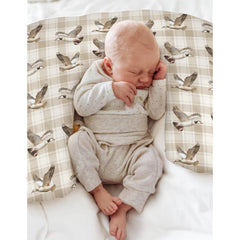 ZoUbqchY 22x18 inch nursing pillow cover demonstrating secure fit