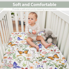 ZoUbqchY 52x28 9in-pocket fits standard crib mattresses snugly and safely.