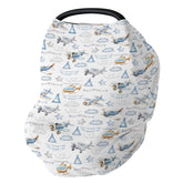 ZoUbqchy airplanes-helicopters watercolor cover protects baby in car seats with stylish design.