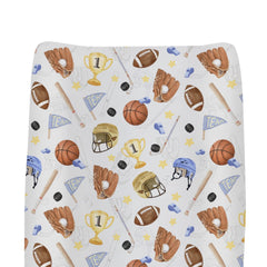 ZoUbqchY baby changing pad cover with basketball stars design for playful diaper changes