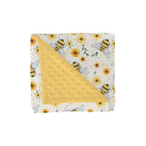 ZoUbqchY boho bees sunflowers blanket front view promotes cozy sleep
