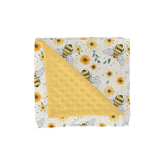 ZoUbqchY boho bees sunflowers blanket front view promotes cozy sleep