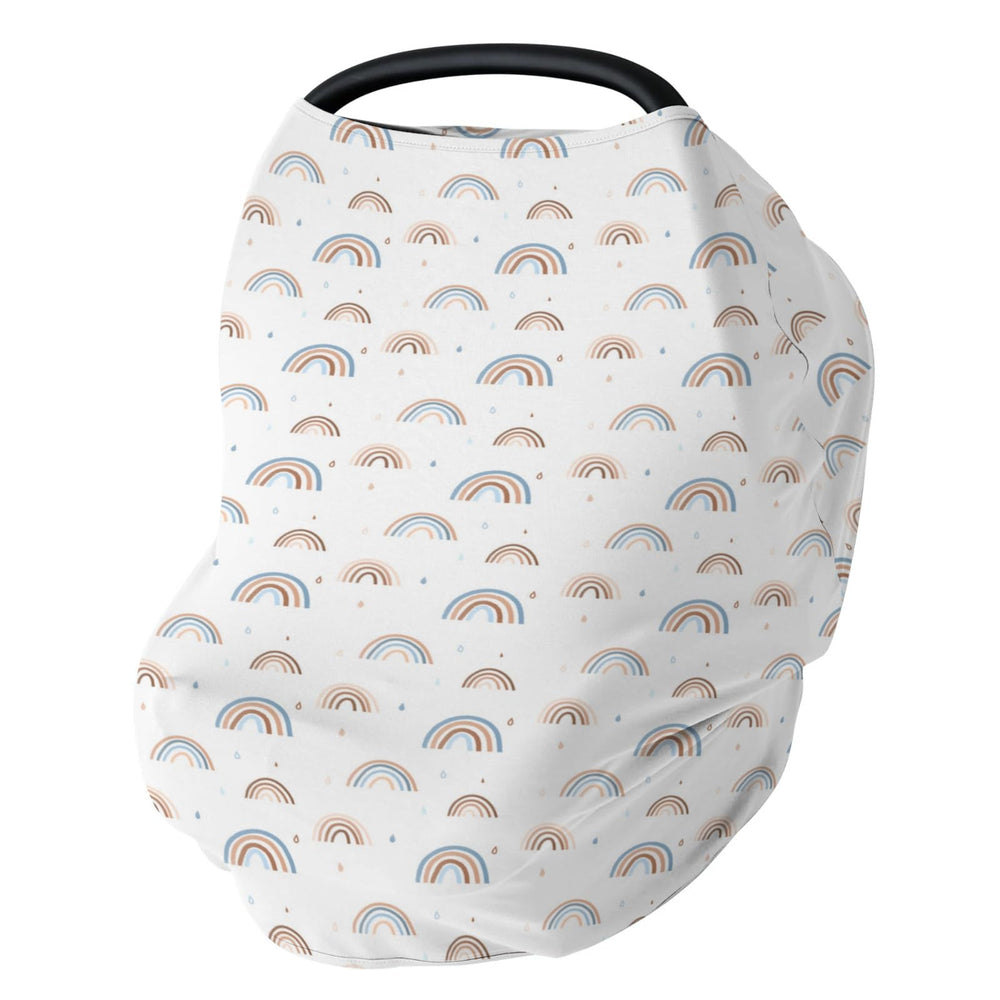 Zoubqchy boho rainbows car seat cover for privacy and sun protection.
