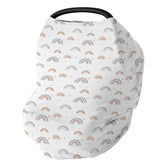 Zoubqchy boho rainbows car seat cover for privacy and sun protection.