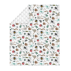 ZoUbqchY Bugs Hunt blanket back dotted fleece for breathable warmth