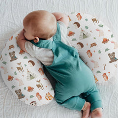 ZoUbqchY deer nursing pillow cover—gentle texture supports baby skin during feeding.