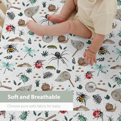 ZoUbqchY Dragonflies pattern crib sheet brightens nursery decor and mood.