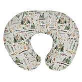 ZoUbqchY gone-fishing pattern nursing cover adds cozy nursery charm.
