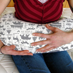 ZoUbqchY gray animals pillow cover with horse design for playful nursery ambiance