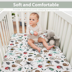 ZoUbqchY Snails pattern crib sheet adds whimsy and comfort to naps.