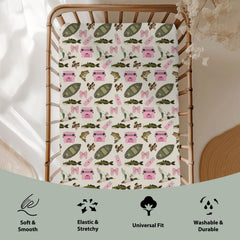 ZoUbqchY snug-fit crib sheet with elastic edge keeps sheets flat for safety