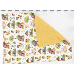 ZoUbqchY Sweet Farm Life blanket plush fabric gentle on baby skin.