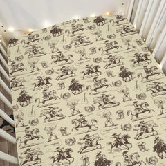 ZoUbqchY vintage cowboy crib sheet with cowboy pattern for snug sleep