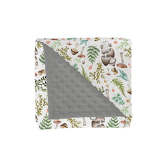 ZoUbqchY vintage mushroom forest blanket wide view for a cozy nursery ambiance.