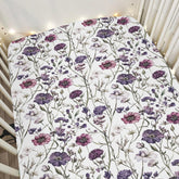 ZoUbqchY vintage purple flowers crib sheets provide a charming coordinating nursery touch.