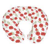 ZoUbqchY vintage red poppies nursing pillow cover shows soft, breathable fabric