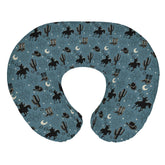 ZoUbqchy vintage western cowboy nursing pillow cover closeup showing soft, breathable fabric.