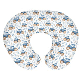 ZoUbqchY watercolor blue tractors nursery cover adds playful farm style to baby's pillow