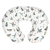ZoUbqchY watercolor mallard ducks nursing pillow cover in soft, breathable fabric for baby comfort