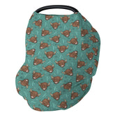 ZoUbqchY Western Highland Cows car seat cover offering private sun protection on the go
