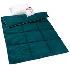 ZPECC toddler comforter stripe pattern provides warm, cozy coverage for crib and stroller.