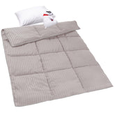 ZPECC toddler comforter flat lay shows plush, breathable fabric for all-season use.
