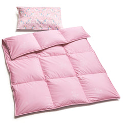 ZPECC Toddler Goose Down Comforter pink 41x48 for crib naps, soft warmth