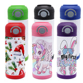 ZREGGUR 6-pack mixed color 12oz sublimation cups with lid and straw for kids.