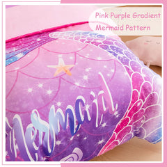 ZRNBAST mermaid gradient fitted sheet, snug fit on standard toddler beds.