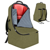 ZRRAJOY green car seat travel bag front view, lightweight protection for travel.