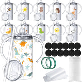 Zubebe 12-pack sublimation sippy cups blank ready for customization