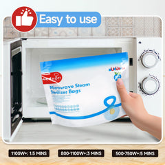 Zucube Bebé training cup inside sterilizer bag for convenient reuse.