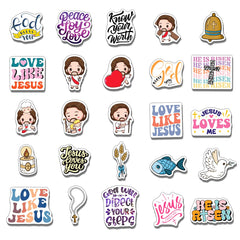 ZULUVINYL Jesus stickers on laptop brighten tech gear with waterproof vinyl