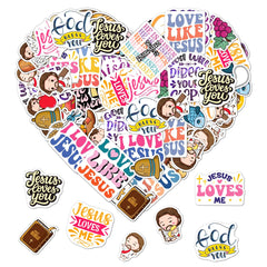 ZULUVINYL Jesus stickers for water bottle add vibrant color and durable adhesion